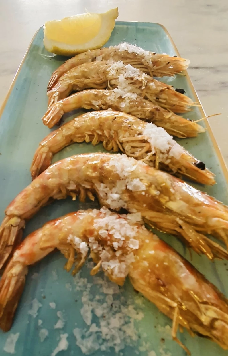 Langostino tigre de Sanlúcar a la plancha